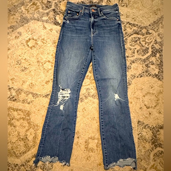 MOTHER The insider crop step chew jeans - Picture 1 of 8